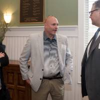 Attendees discussing